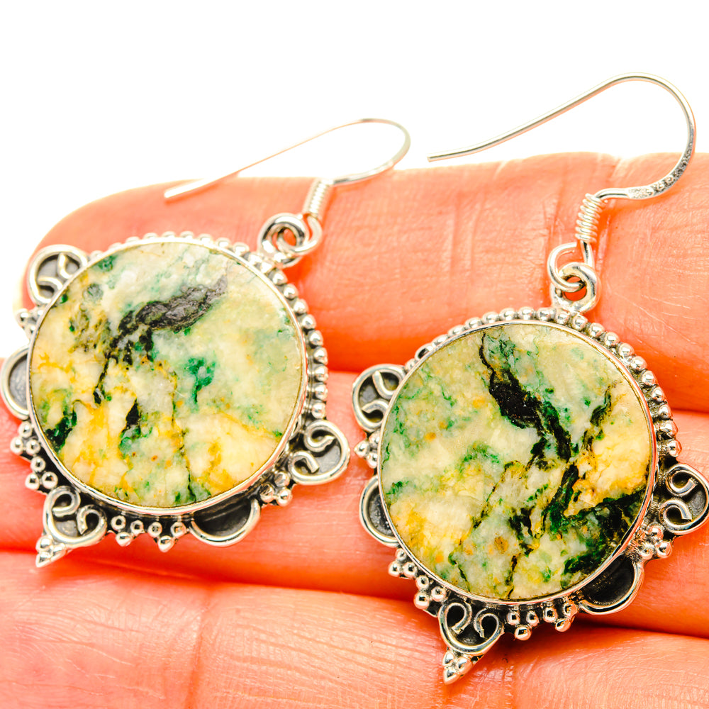 Green Jasper Earrings handcrafted by Anasilvercos - EARR428622