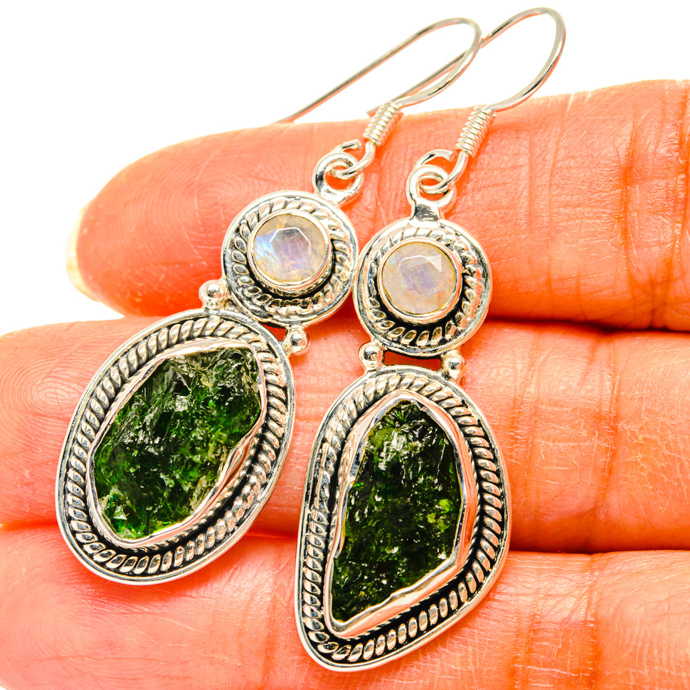 Chrome Diopside Earrings handcrafted by Anasilvercos - EARR428633