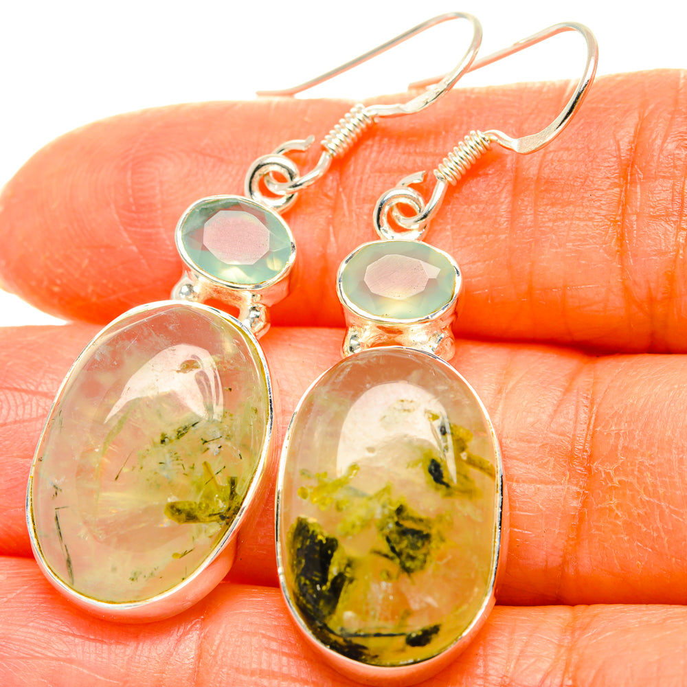 Prehnite Earrings handcrafted by Anasilvercos - EARR428634