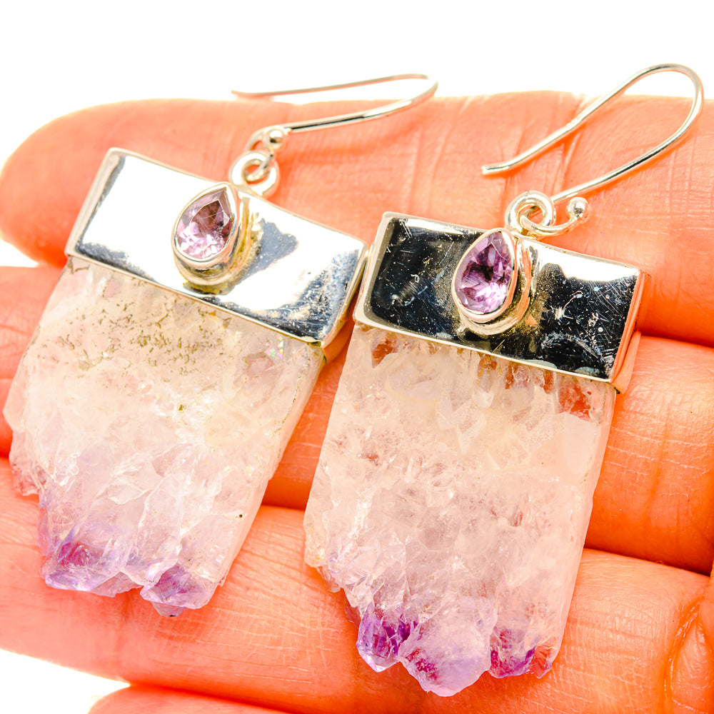 Amethyst Stalactite Earrings handcrafted by Anasilvercos - EARR428642