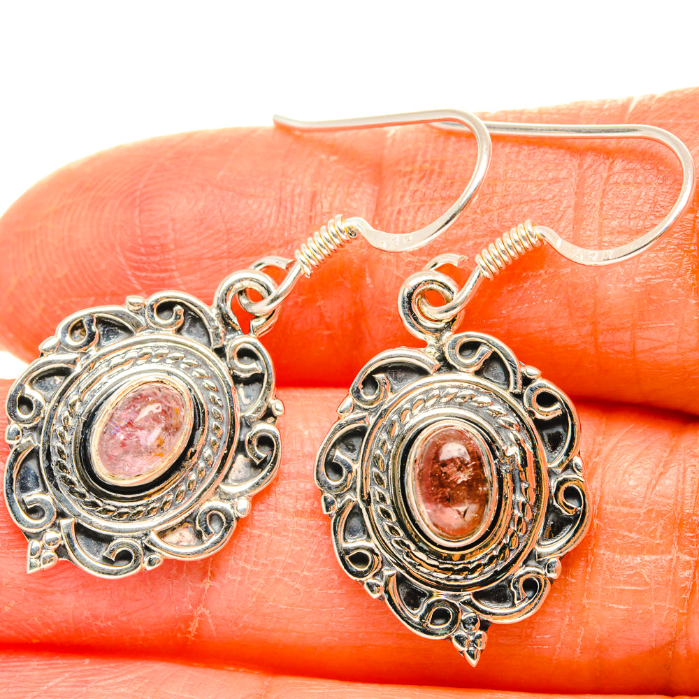 Pink Tourmaline Earrings handcrafted by Anasilvercos - EARR428652