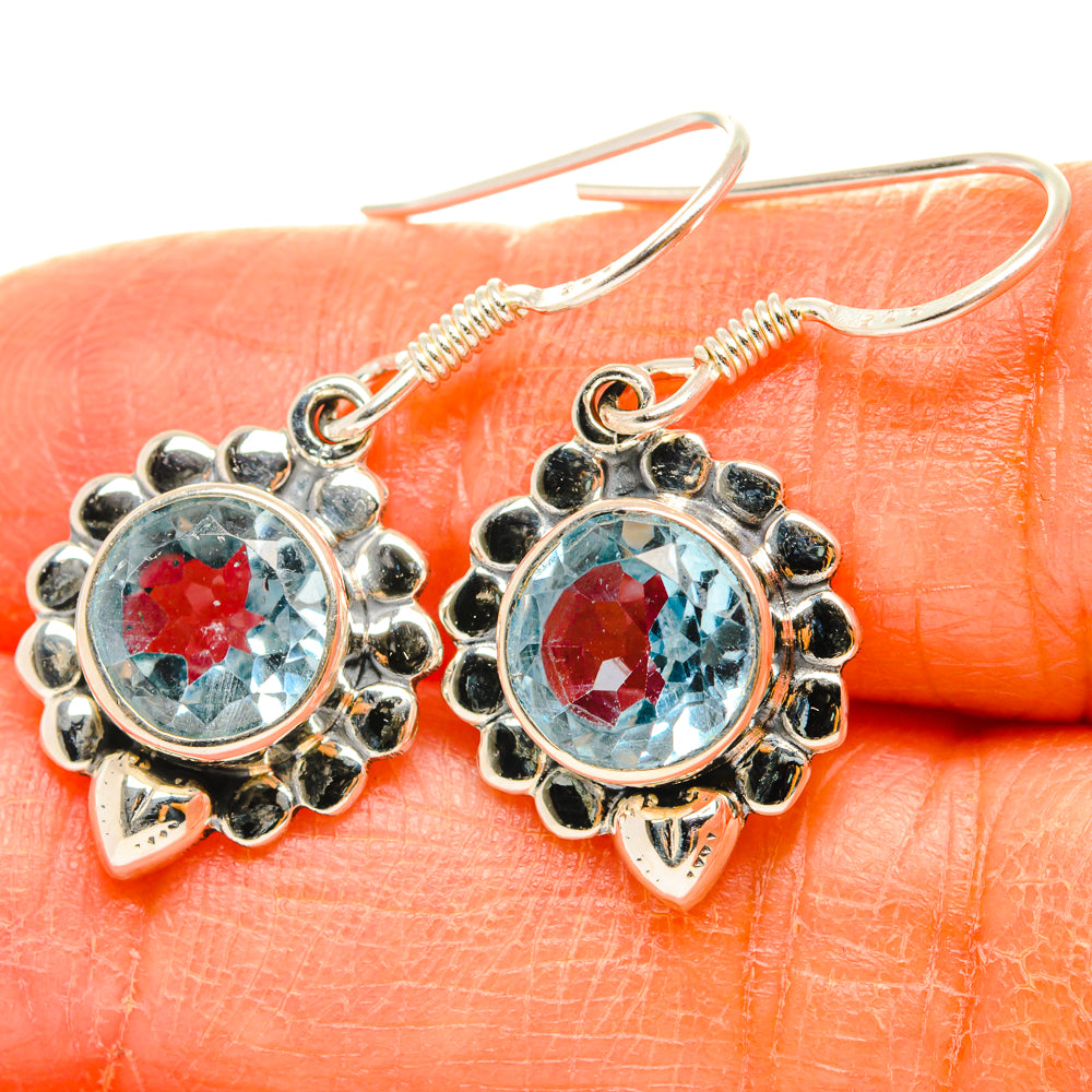 Blue Topaz Earrings handcrafted by Anasilvercos - EARR428655