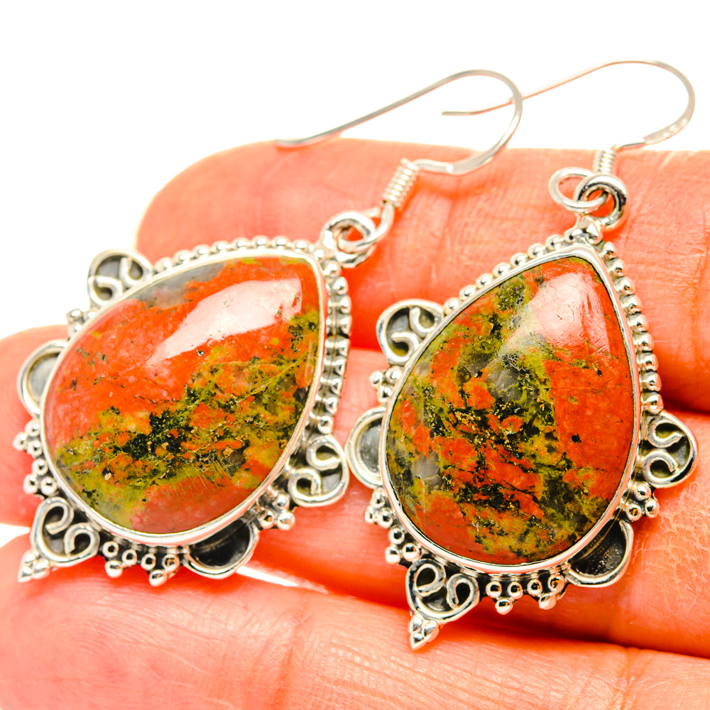 Unakite Earrings handcrafted by Anasilvercos - EARR428657