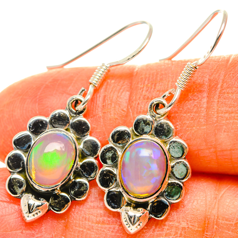 Ethiopian Opal Earrings handcrafted by Anasilvercos - EARR428661