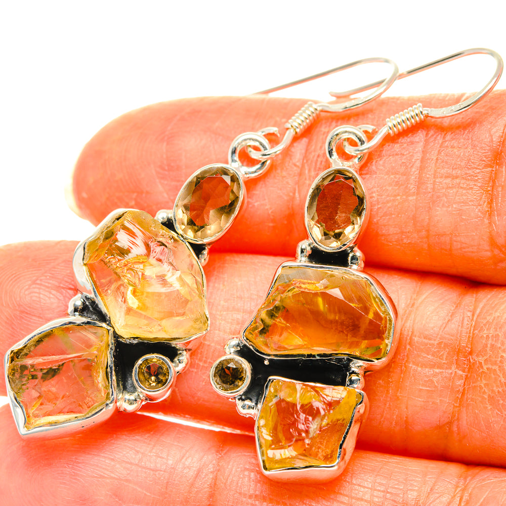 Citrine Earrings handcrafted by Anasilvercos - EARR428664