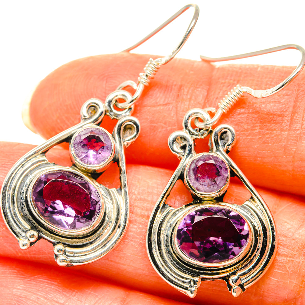 Amethyst Earrings handcrafted by Anasilvercos - EARR428673