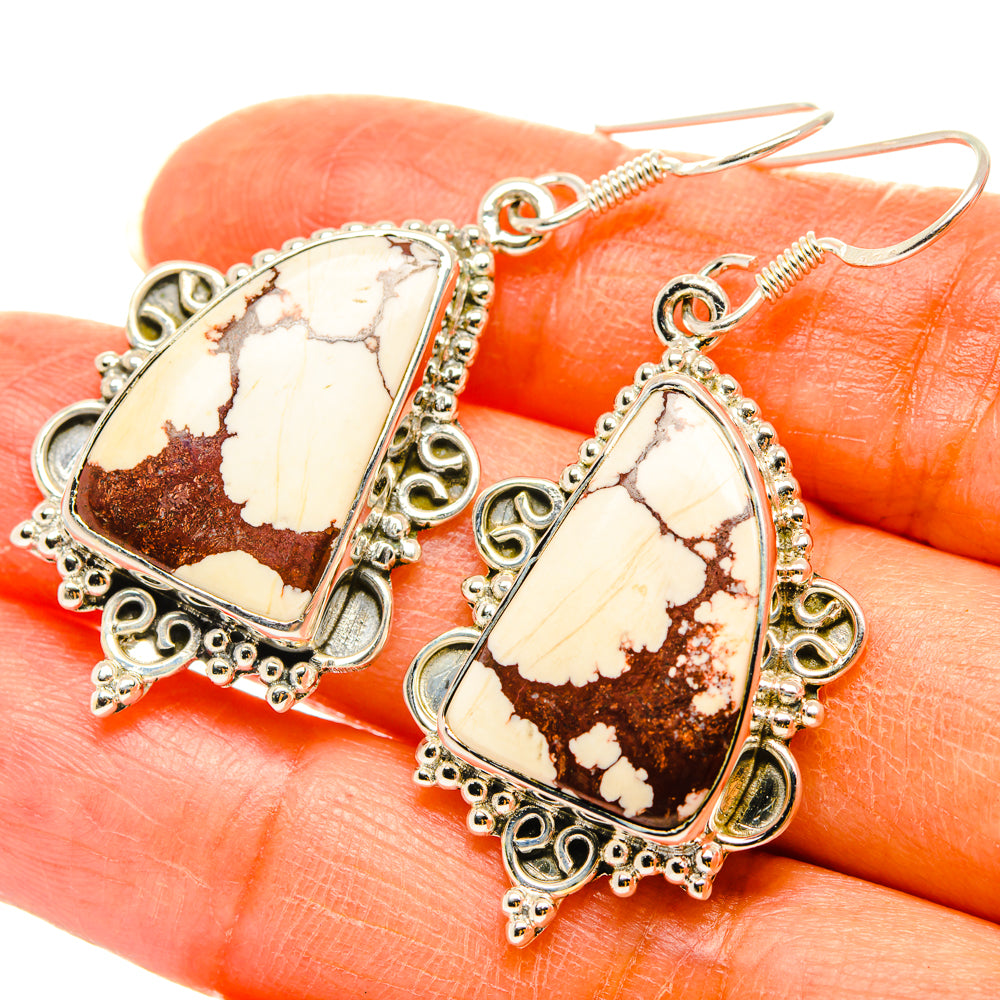 Wild Horse Jasper Earrings handcrafted by Anasilvercos - EARR428674