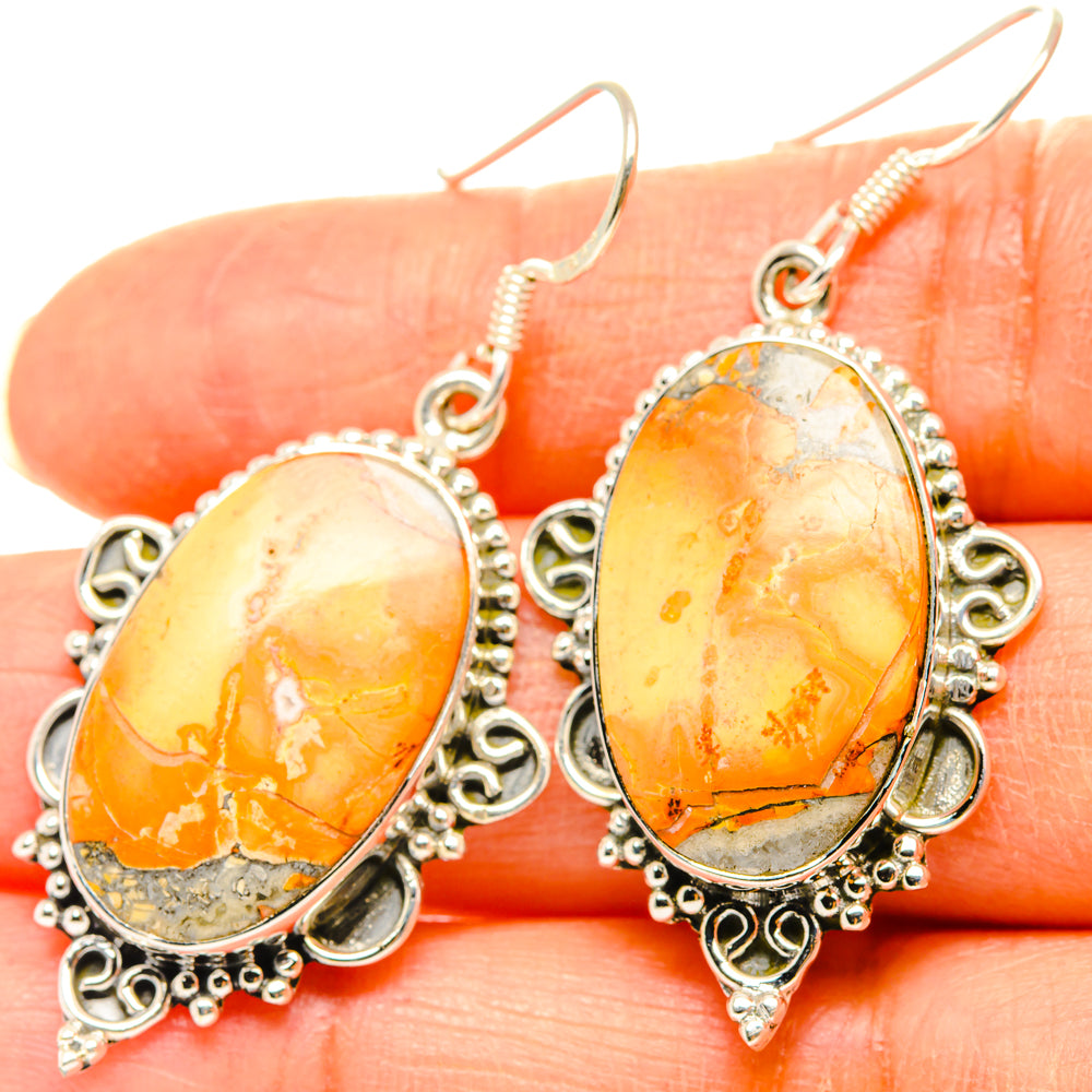Brecciated Mookaite Earrings handcrafted by Anasilvercos - EARR428684