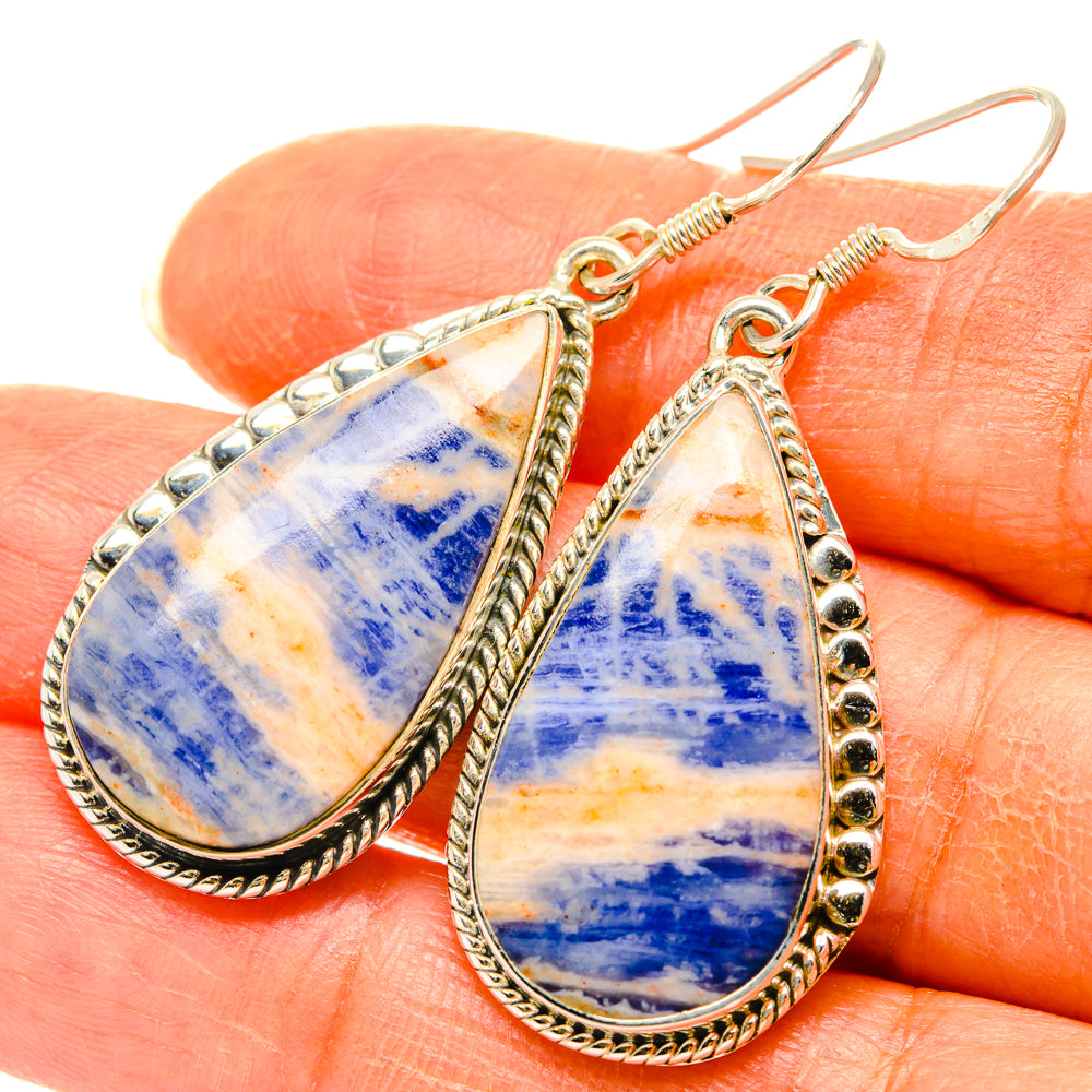 Sodalite Earrings handcrafted by Anasilvercos - EARR428687