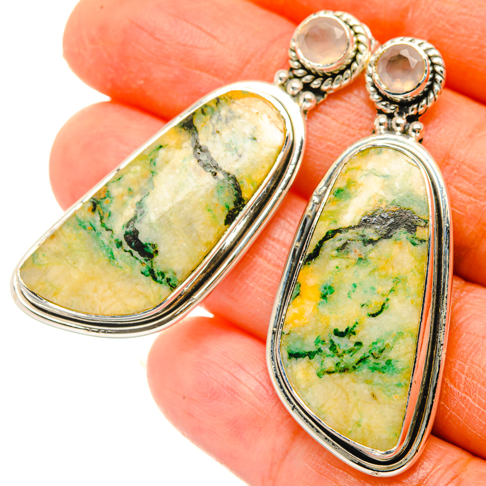 Green Jasper Earrings handcrafted by Anasilvercos - EARR428694