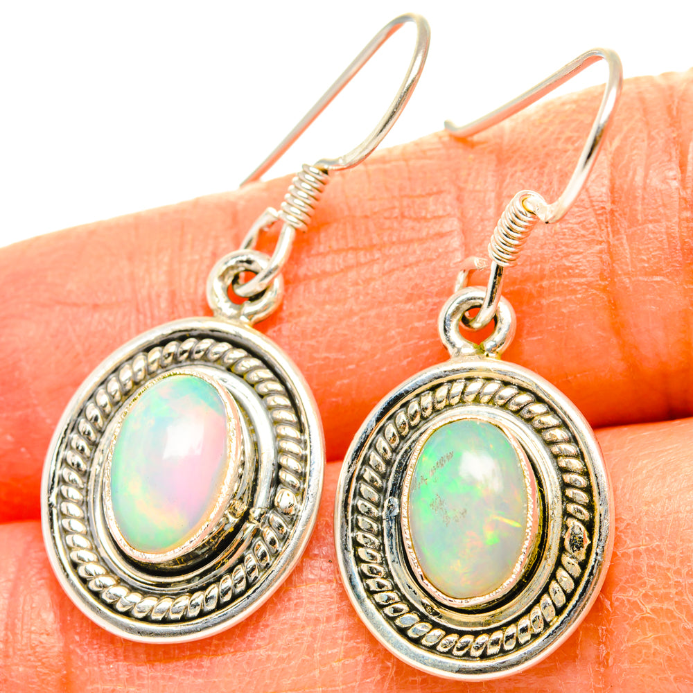 Ethiopian Opal Earrings handcrafted by Anasilvercos - EARR428698