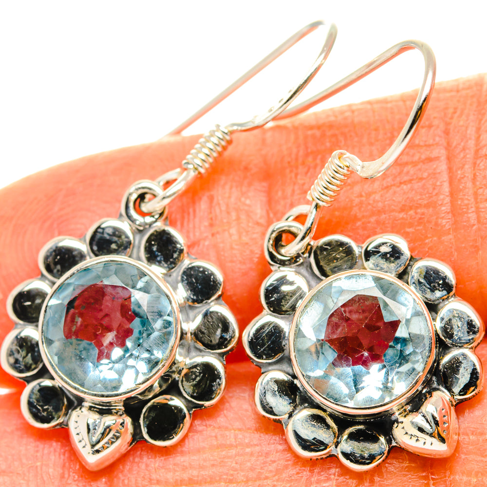 Blue Topaz Earrings handcrafted by Anasilvercos - EARR428712