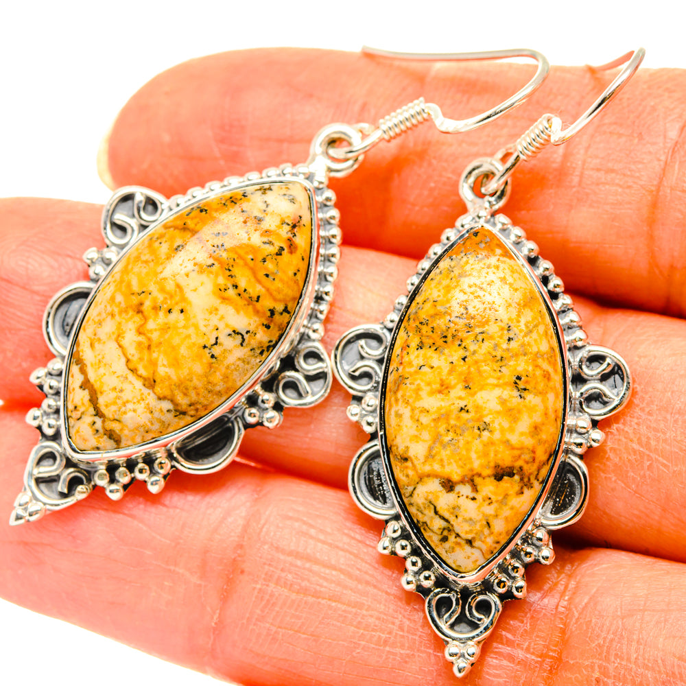 Picture Jasper Earrings handcrafted by Anasilvercos - EARR428728