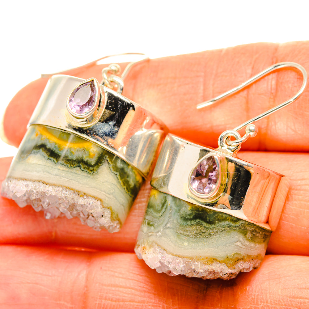 Amethyst Stalactite Earrings handcrafted by Anasilvercos - EARR428732