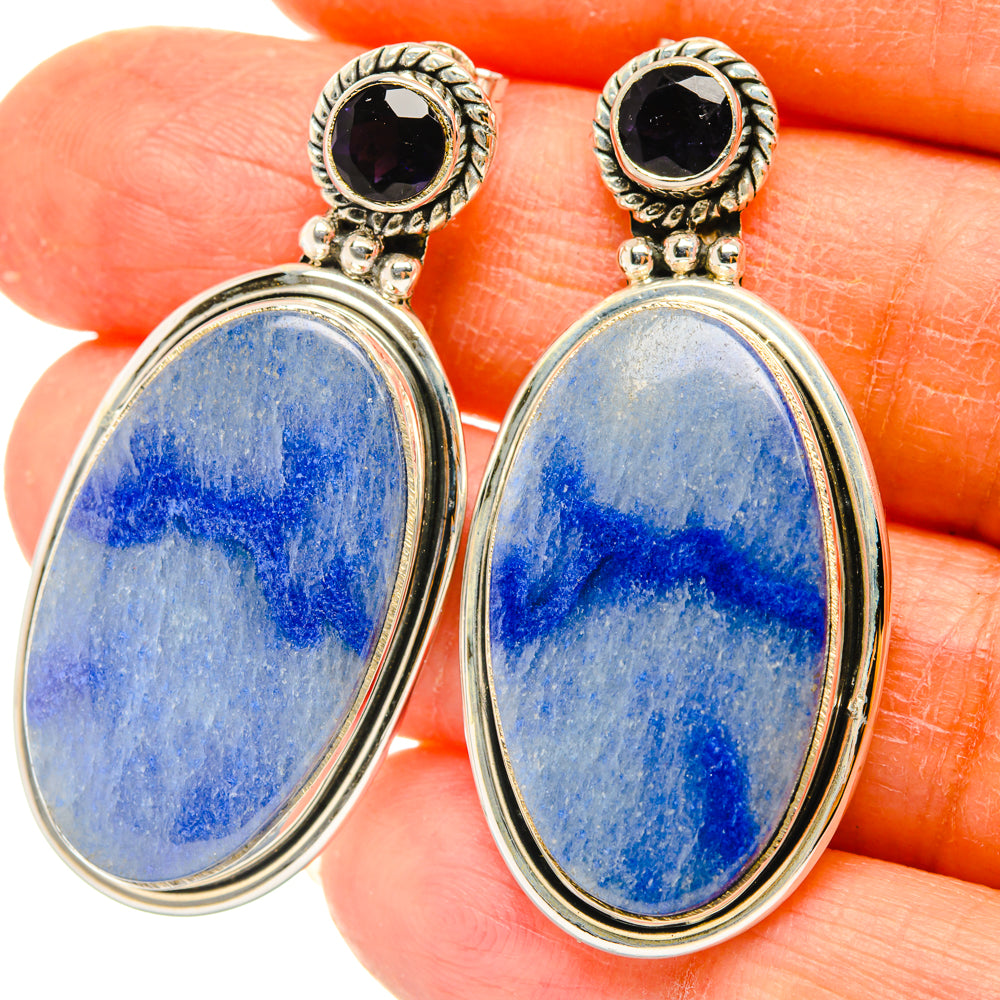 Sodalite Earrings handcrafted by Anasilvercos - EARR428740