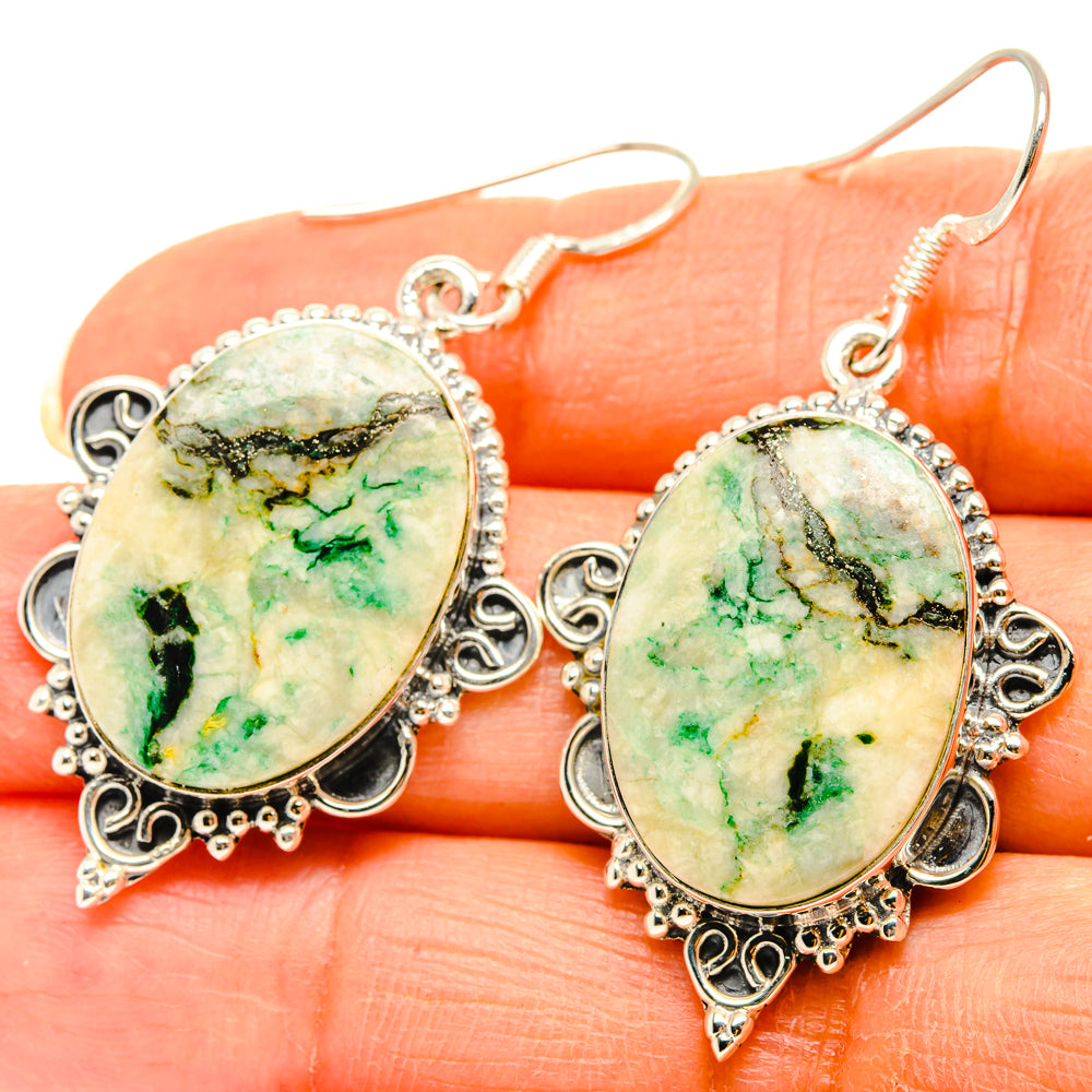 Green Jasper Earrings handcrafted by Anasilvercos - EARR428742