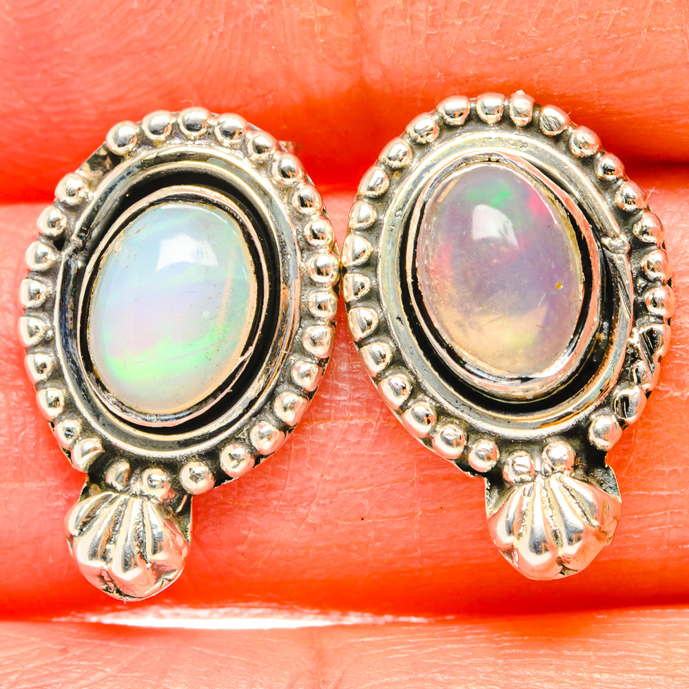 Ethiopian Opal Earrings handcrafted by Anasilvercos - EARR428748