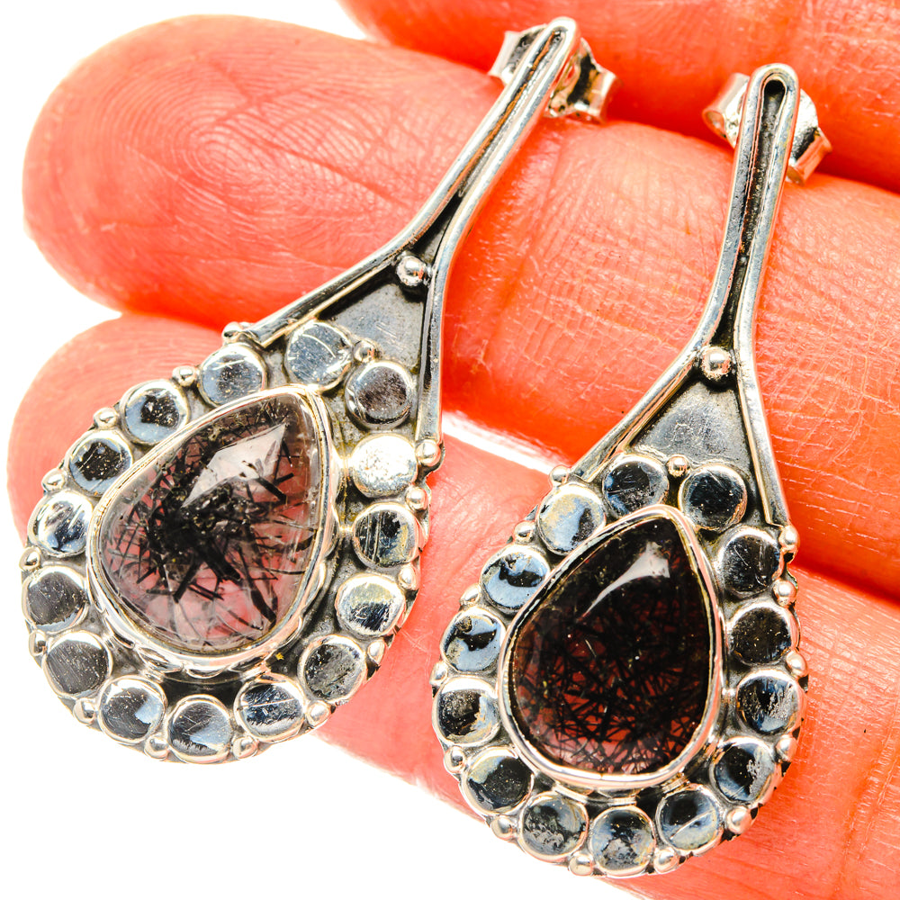 Tourmalinated Quartz Earrings handcrafted by Anasilvercos - EARR428749