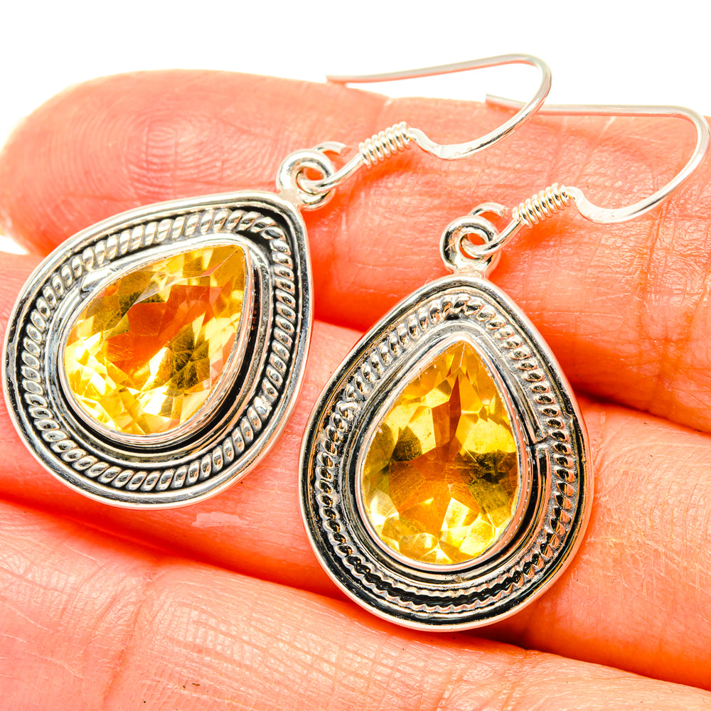 Citrine Earrings handcrafted by Anasilvercos - EARR428754