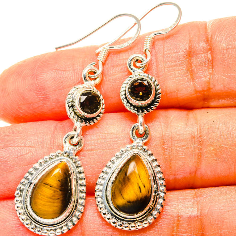 Tiger Eye Earrings handcrafted by Anasilvercos - EARR428757