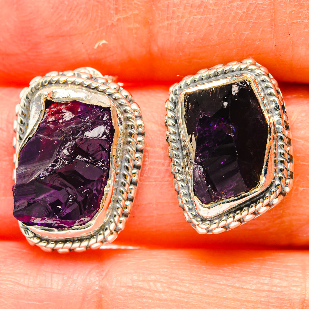 Amethyst Earrings handcrafted by Anasilvercos - EARR428763