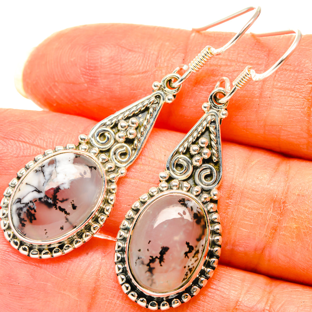 Dendritic Opal Earrings handcrafted by Anasilvercos - EARR428768
