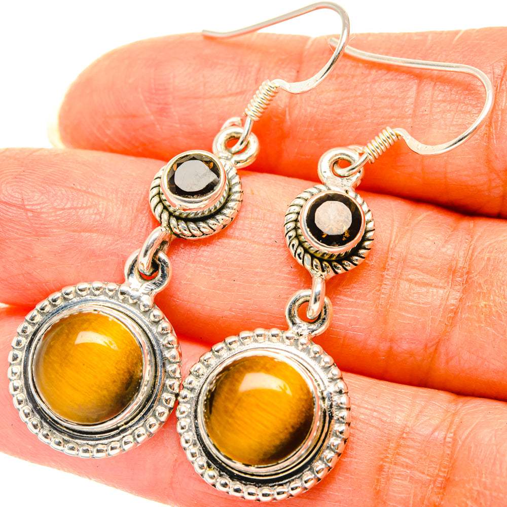 Tiger Eye Earrings handcrafted by Anasilvercos - EARR428770