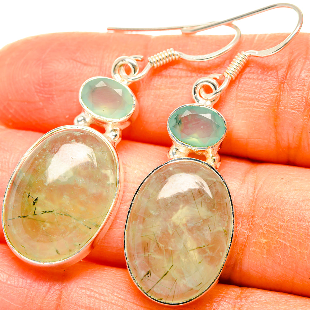 Prehnite Earrings handcrafted by Anasilvercos - EARR428771