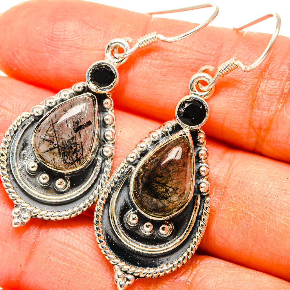 Tourmalinated Quartz Earrings handcrafted by Anasilvercos - EARR428775