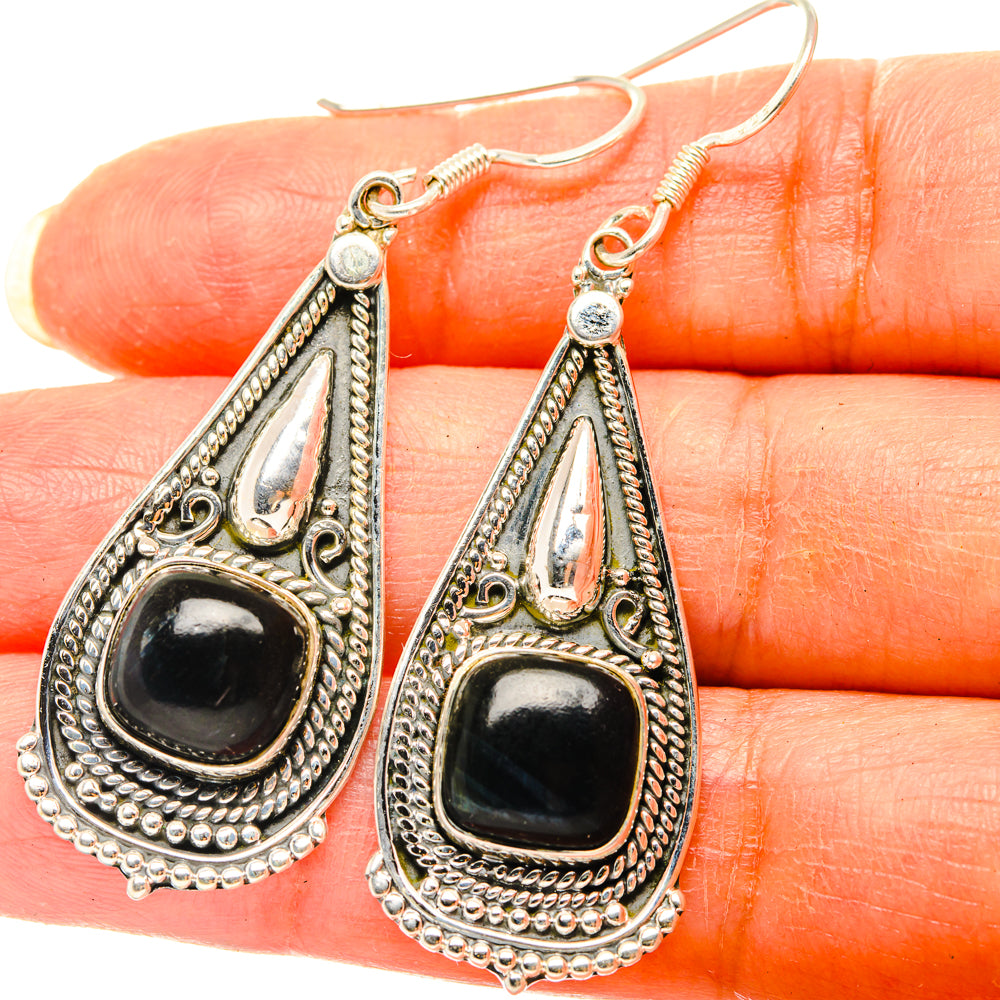 Black Onyx Earrings handcrafted by Anasilvercos - EARR428777