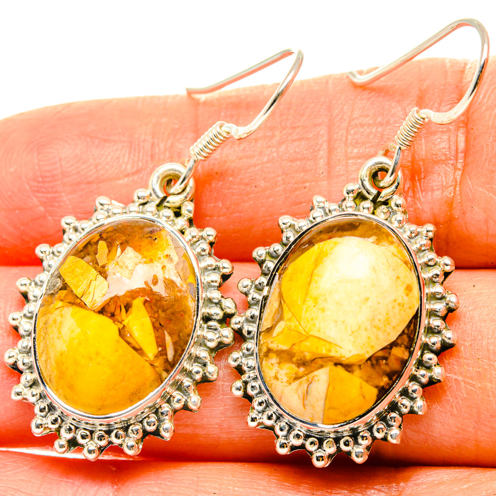 Brecciated Mookaite Earrings handcrafted by Anasilvercos - EARR428785