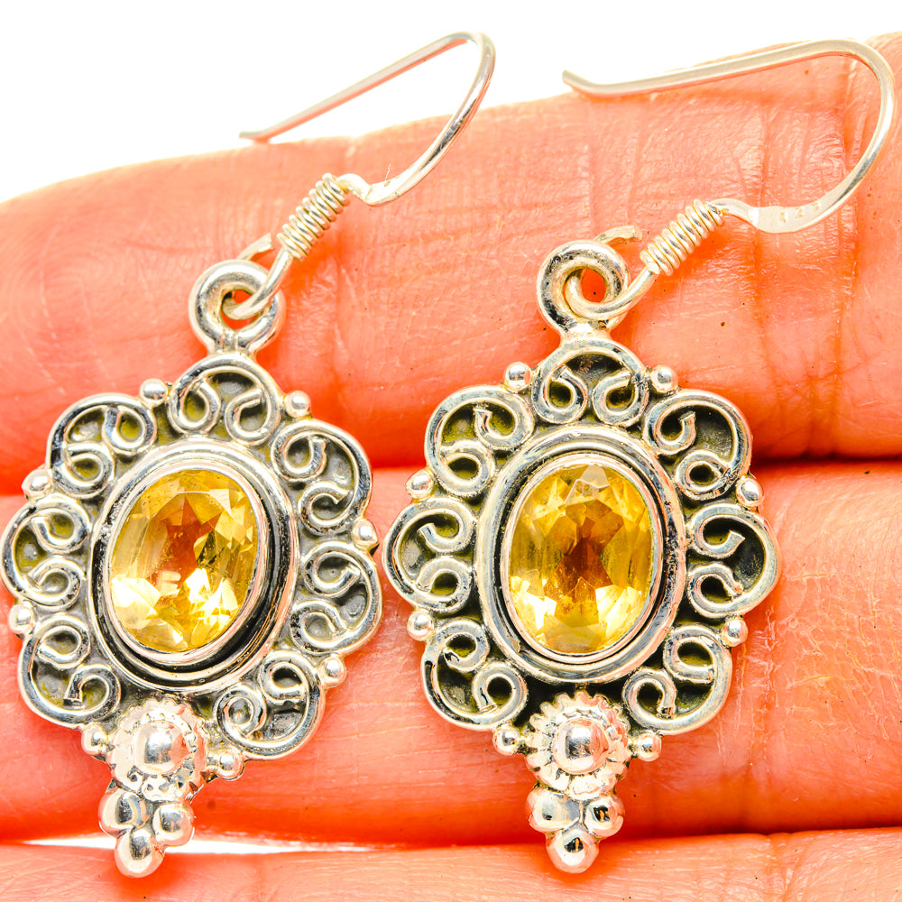 Citrine Earrings handcrafted by Anasilvercos - EARR428794