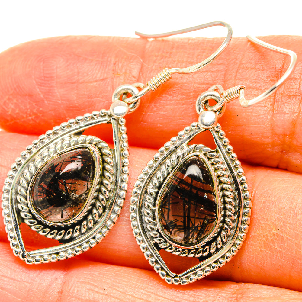 Tourmalinated Quartz Earrings handcrafted by Anasilvercos - EARR428801
