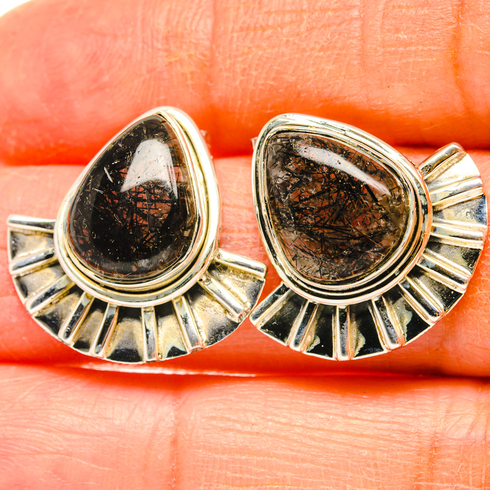 Tourmalinated Quartz Earrings handcrafted by Anasilvercos - EARR428803