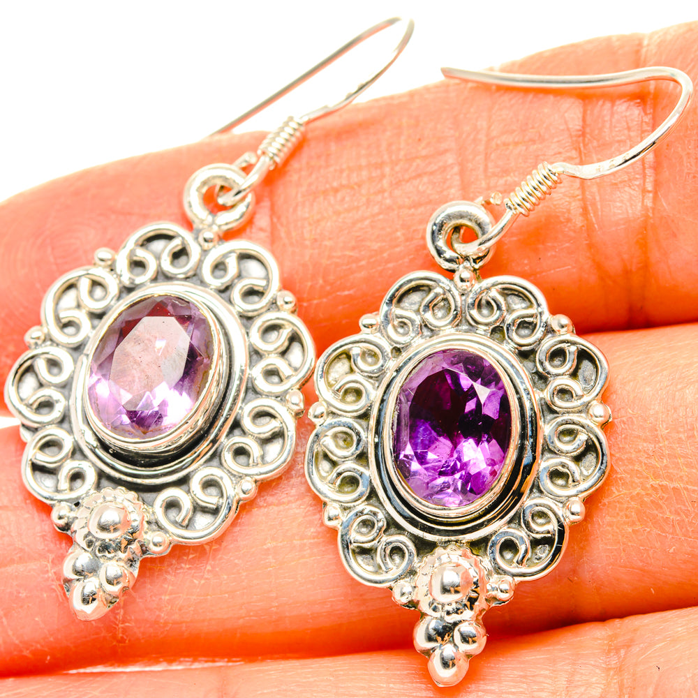 Amethyst Earrings handcrafted by Anasilvercos - EARR428804