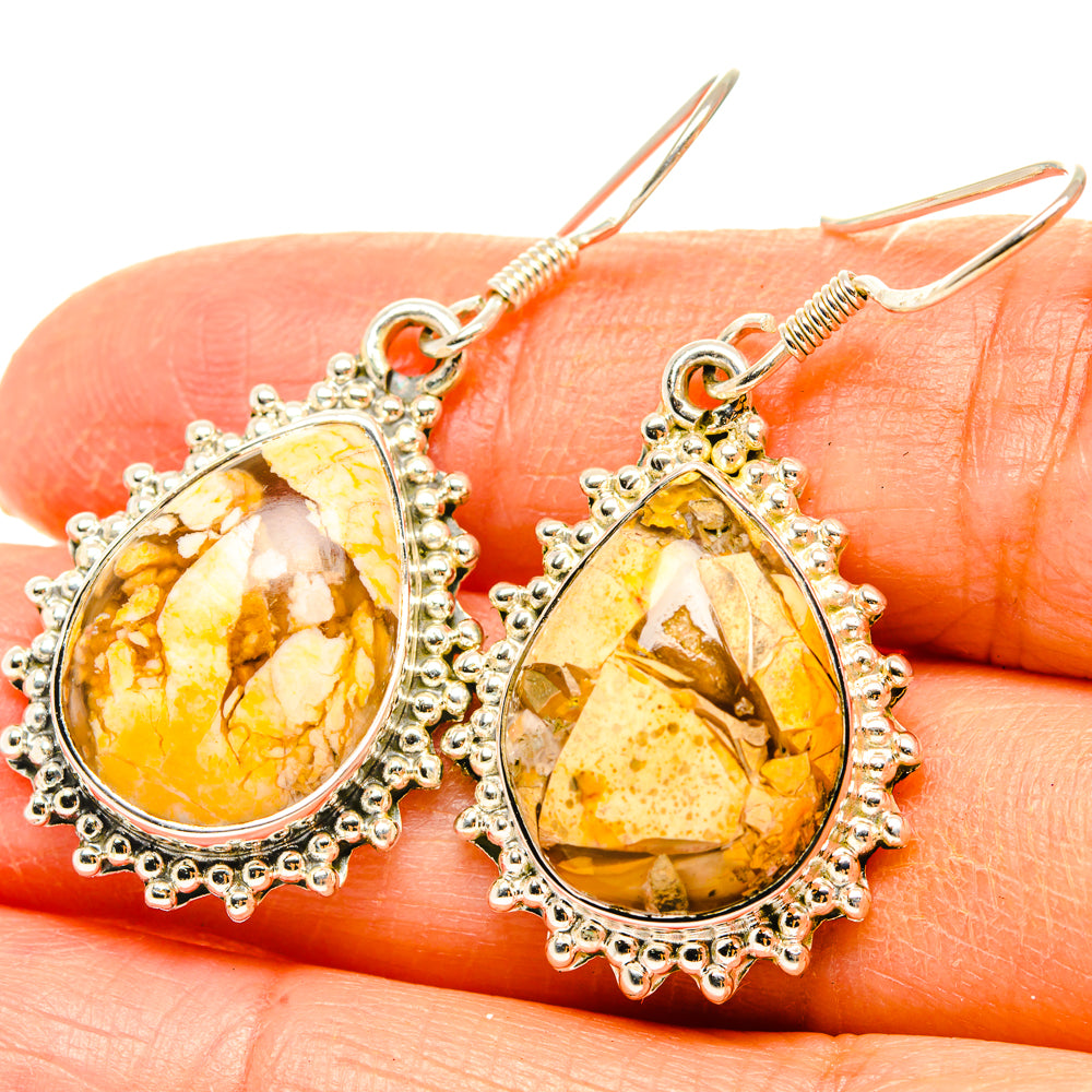 Brecciated Mookaite Earrings handcrafted by Anasilvercos - EARR428806