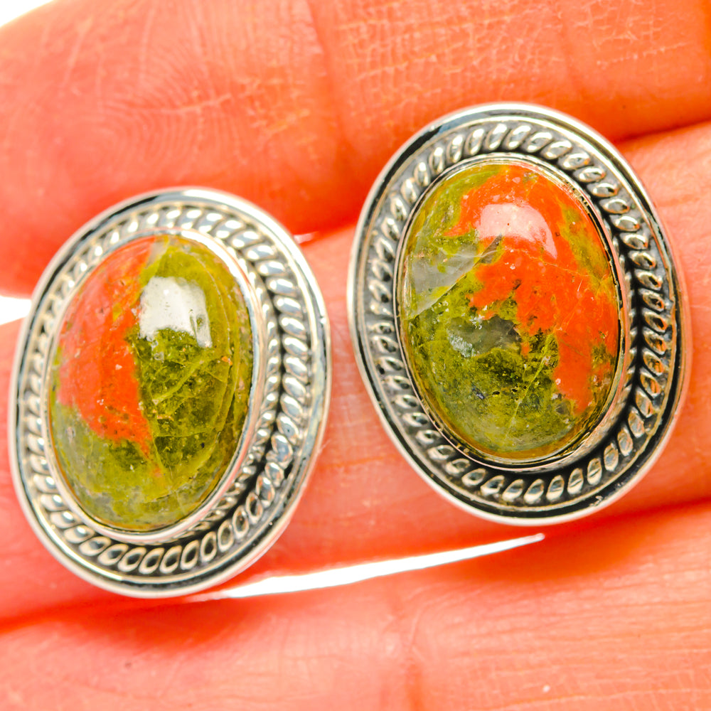 Unakite Earrings handcrafted by Anasilvercos - EARR428807
