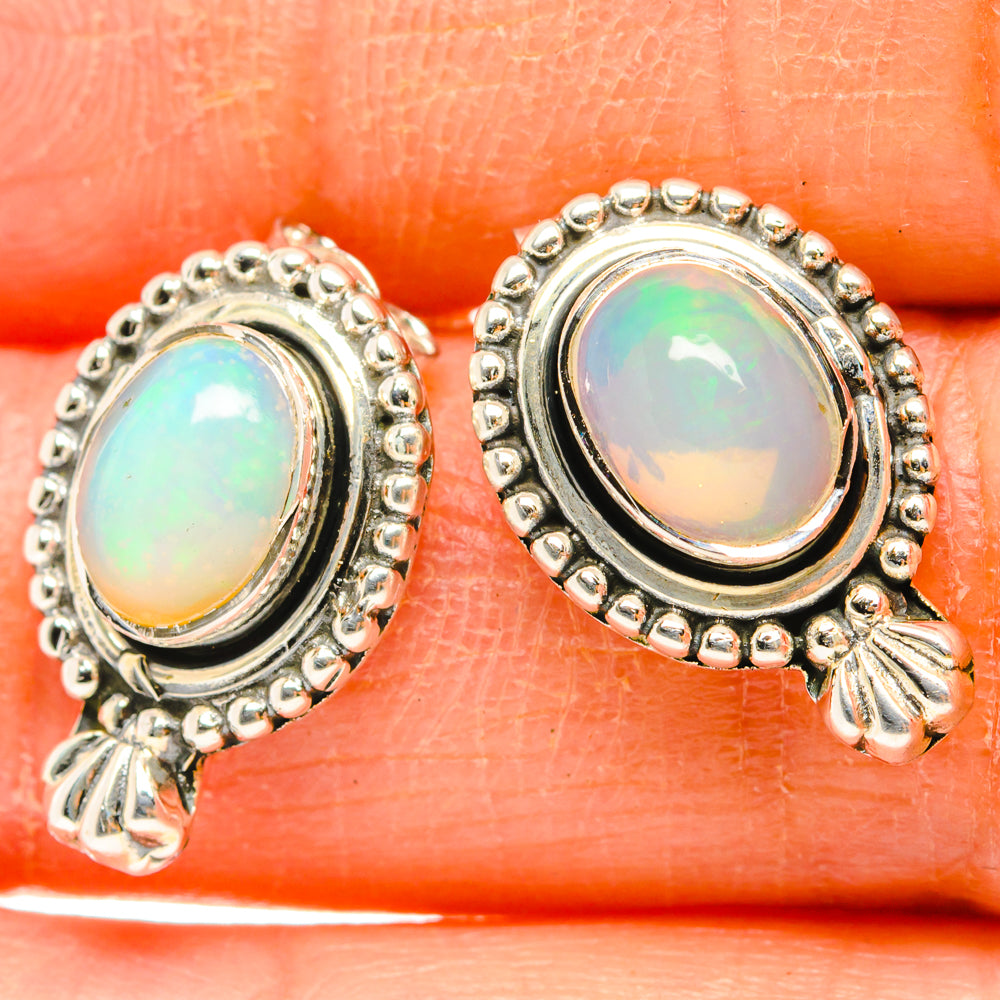 Ethiopian Opal Earrings handcrafted by Anasilvercos - EARR428808