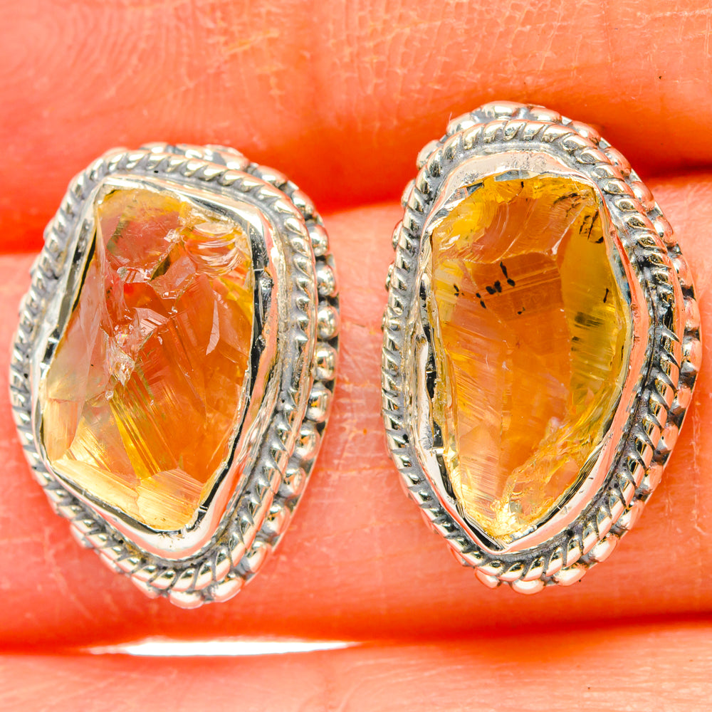 Citrine Earrings handcrafted by Anasilvercos - EARR428809