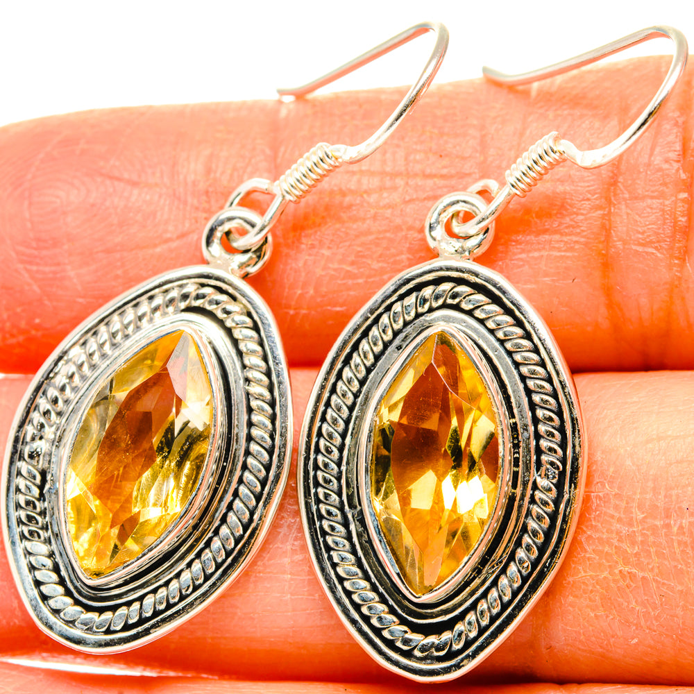 Citrine Earrings handcrafted by Anasilvercos - EARR428810