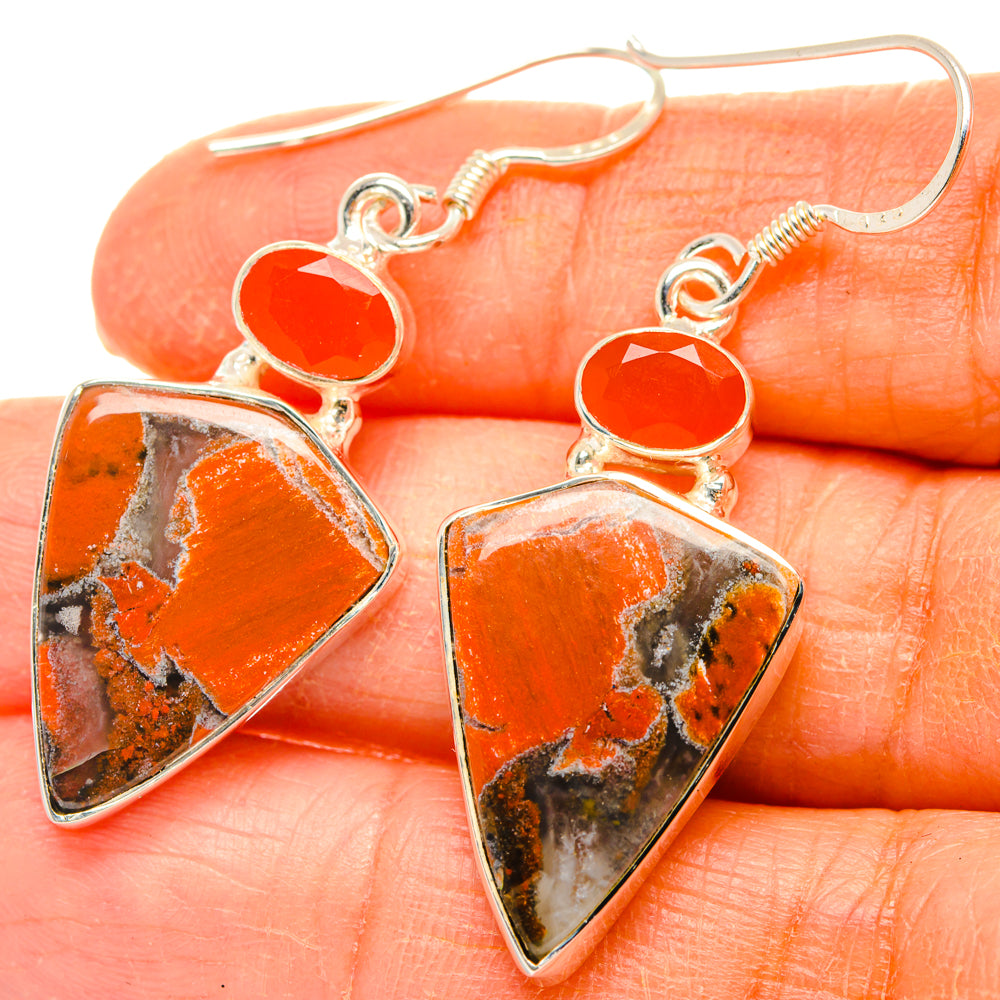 Brecciated Mookaite Earrings handcrafted by Anasilvercos - EARR428825