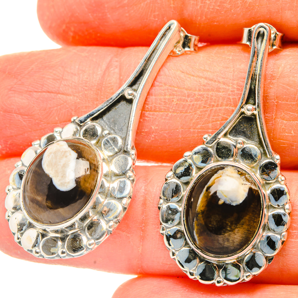 Peanut Wood Jasper Earrings handcrafted by Anasilvercos - EARR428826