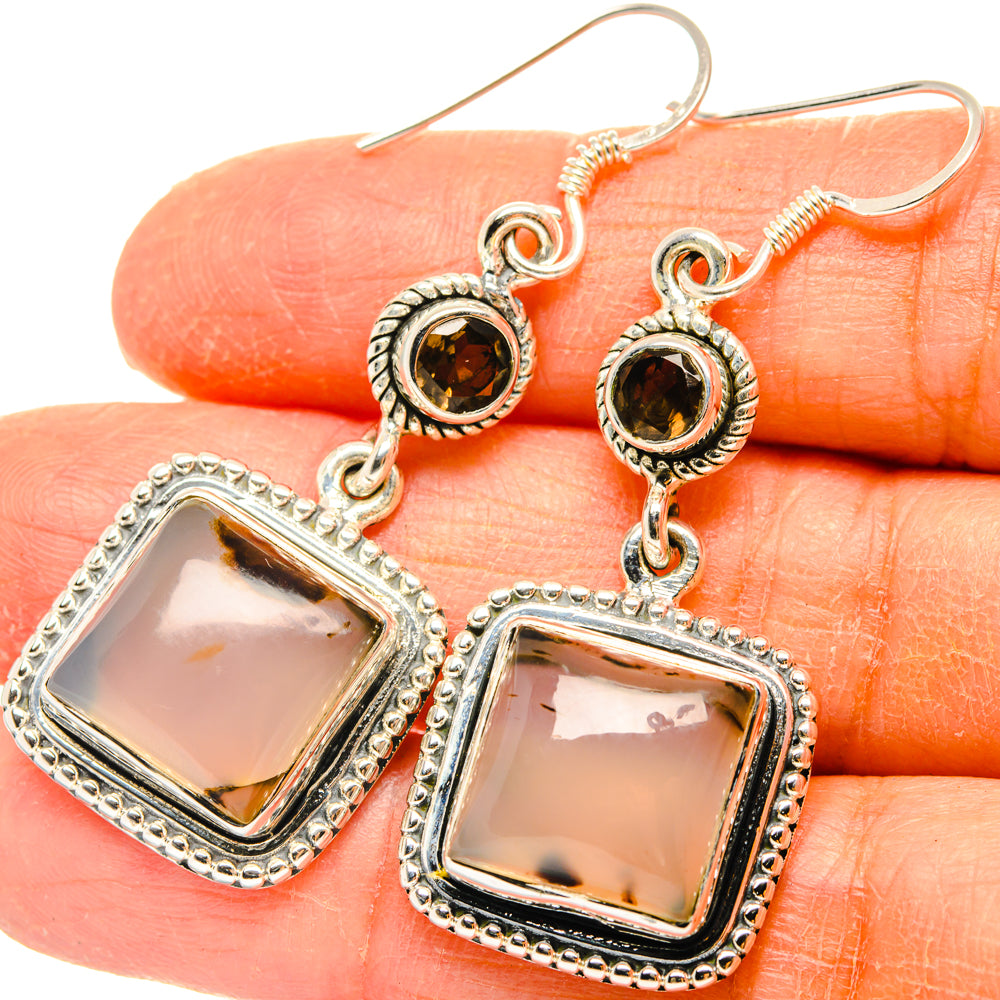 Montana Agate Earrings handcrafted by Anasilvercos - EARR428836