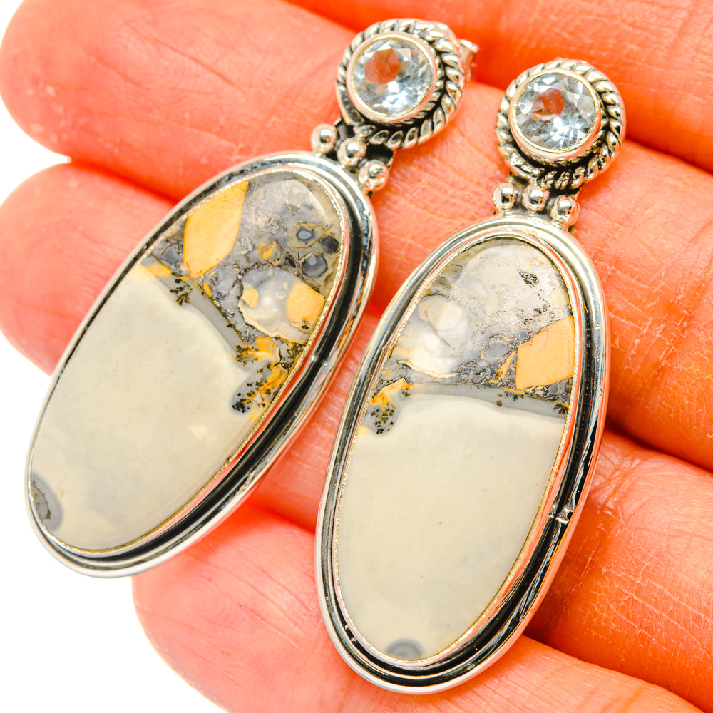 Peanut Wood Jasper Earrings handcrafted by Anasilvercos - EARR428837