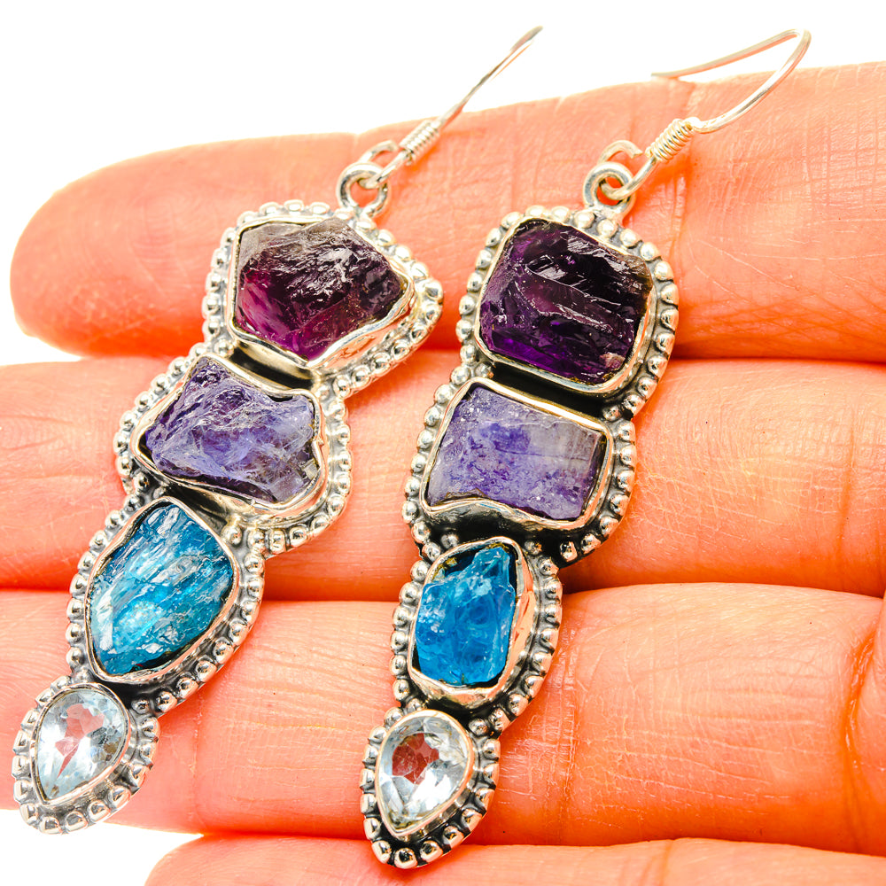 Amethyst Earrings handcrafted by Anasilvercos - EARR428840