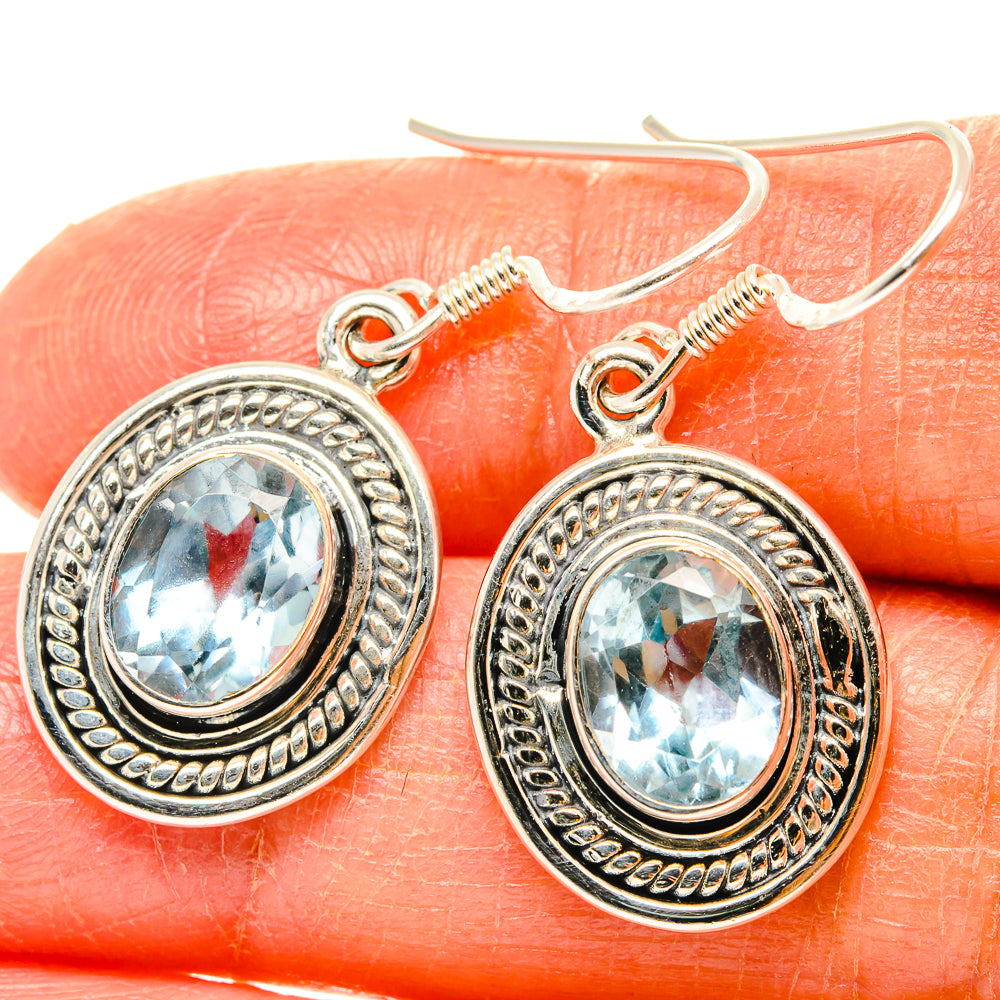 Blue Topaz Earrings handcrafted by Anasilvercos - EARR428846