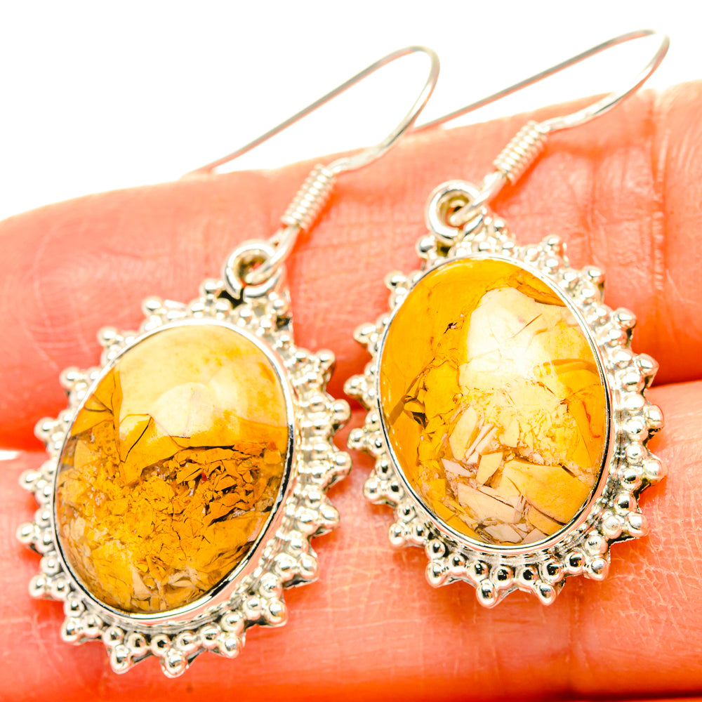 Brecciated Mookaite Earrings handcrafted by Anasilvercos - EARR428859