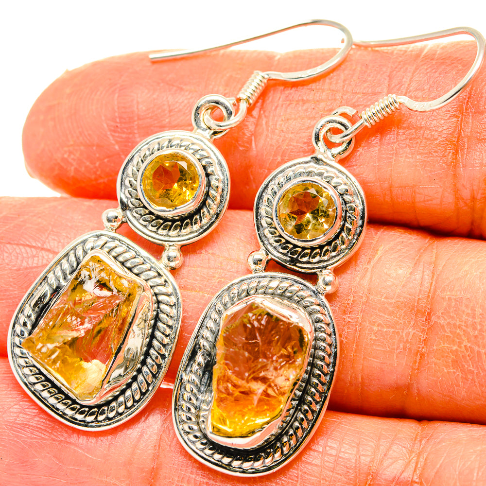 Citrine Earrings handcrafted by Anasilvercos - EARR428866