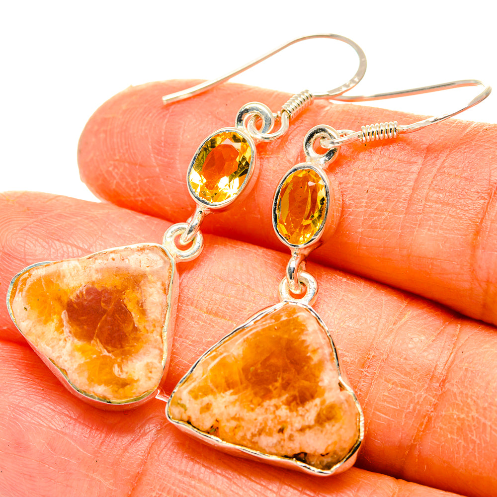 Citrine Earrings handcrafted by Anasilvercos - EARR428875