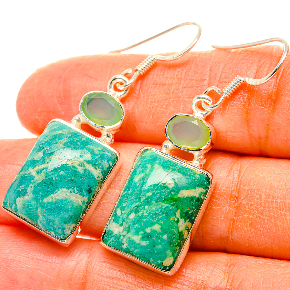 Amazonite Earrings handcrafted by Anasilvercos - EARR428881